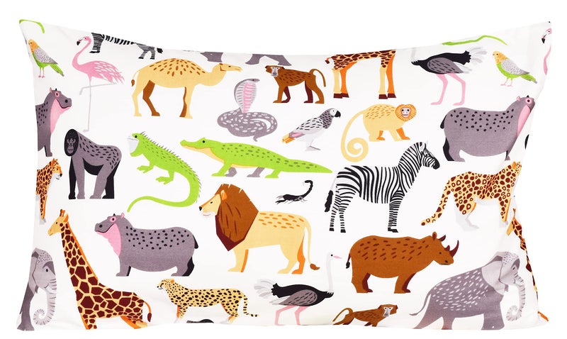 J-pinno Jungle Animals Leopard Ostrich Crocodile Snake Twin Sheet Set Kids Boys Bedroom Decoration Gift, 100% Cotton, Flat Sheet + Fitted Sheet + Pillowcase Bedding Set (15, Twin) - Image 3